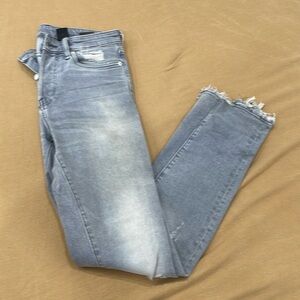 H&M skinny grey denim Jean. Size 29. Ripped and distressed